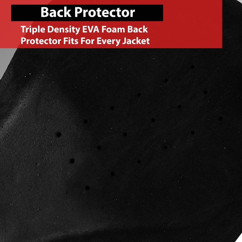 Jackets 4 Bikes Motorcycle Jacket Armor 5 PC CE Certified Level 1, Universal Fit, Shoulder Elbow Back 5PC Set Black - Image 3